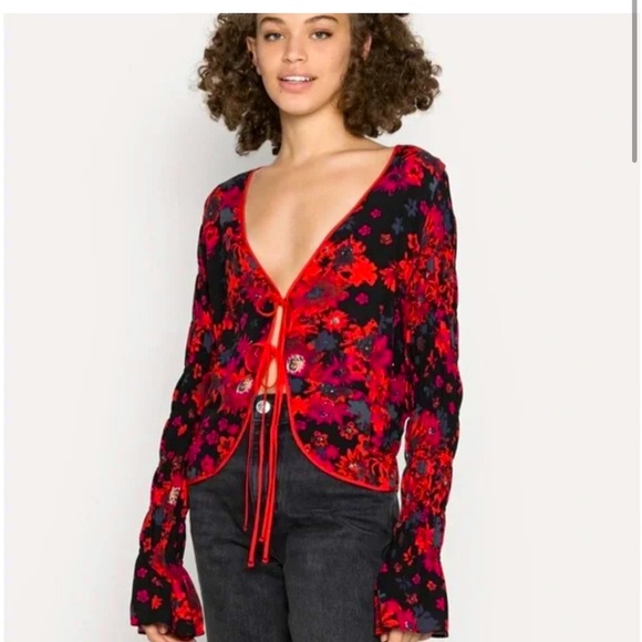 Free People Tops - Free People Venice Floral Printed Top Night Combo Boho Bohemian S